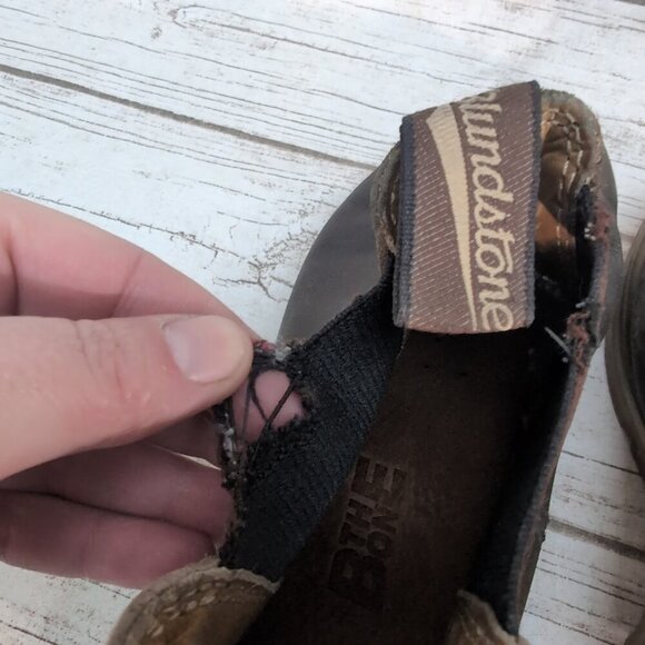 Blundstone Brown Leather Slip On Chelsea Boots Size AU 7.5 - Picture 7 of 14